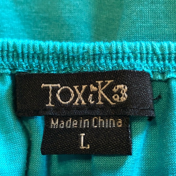 Toxik3 Teal Empire Waist Hi Lo Boho Tank Dress - Picture 7 of 8